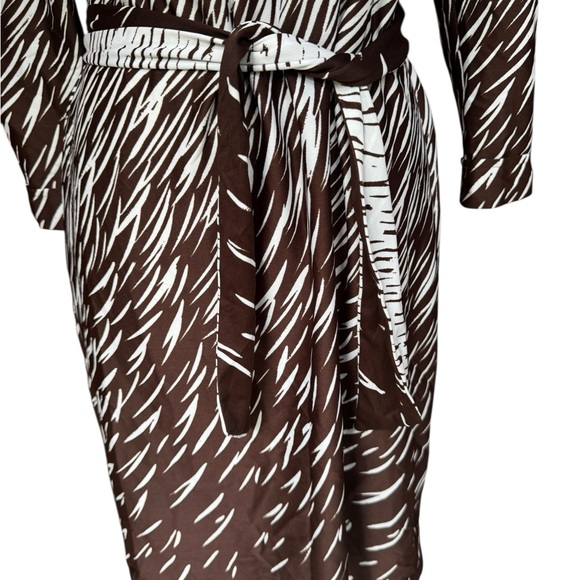 1970s ILGWU Poly Cowl Dress w/Matching Belt - Picture 3 of 7